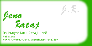 jeno rataj business card