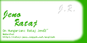 jeno rataj business card